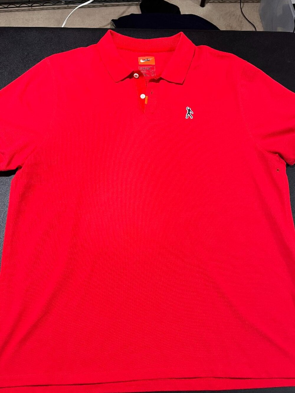 Nike Tiger Woods Fist Pump 82 Polo‎ Men's L Red Dri-FIT Golf Shirt DC0347-657 XL